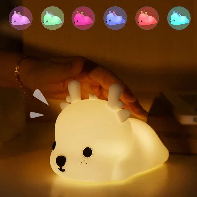 LED Nachtlicht für Kinder – Dimmbare Nachtlampe mit -Design, USB Aufladbar, Berührungssteuerung | Karnz