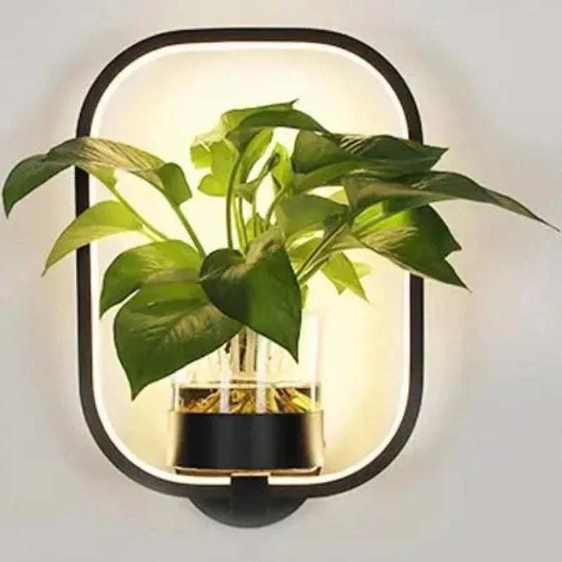 LED-Wandleuchte mit integriertem Pflanzen – Designer-Wandleuchten für Innenräume