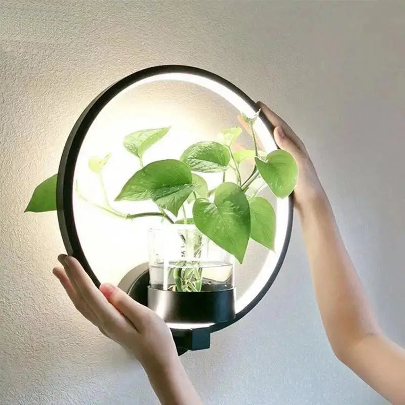 LED-Wandleuchte mit integriertem Pflanzen – Designer-Wandleuchten für Innenräume
