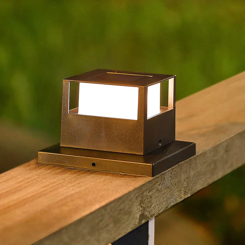 LED Solar-Säulenleuchte für Außenbereich - Wetterfeste und energiesparende Außenbeleuchtung, ideal für Garten und Terrasse | Karnz