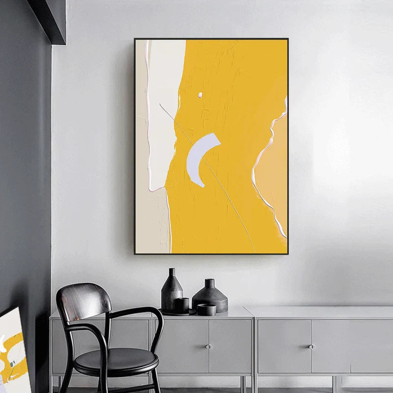 Zitronen Gelb Abstrakte Wandkunst Feinart Leinwanddrucke Moderne Minimalistische Bunte Nordische Bilder Für Wohnzimmer Schlafzimmer Kunst Dekor