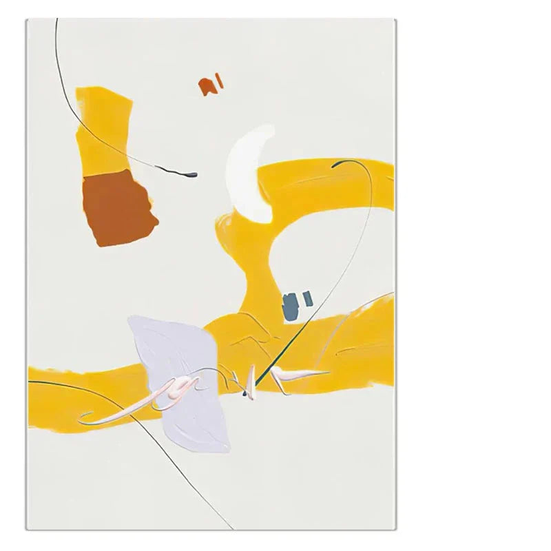 Zitronen Gelb Abstrakte Wandkunst Feinart Leinwanddrucke Moderne Minimalistische Bunte Nordische Bilder Für Wohnzimmer Schlafzimmer Kunst Dekor