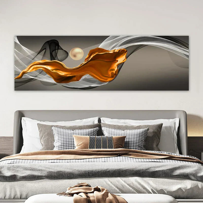 Leichte Luxus Fließende Abstrakte Band Wandkunst Fein Kunst Leinwanddrucke Weitformatbild Für Über Dem Bett Bilder Für Über Der Couch