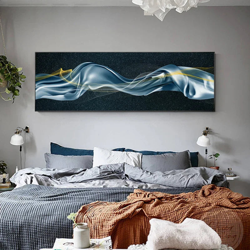 Leichte Luxus Fließende Abstrakte Band Wandkunst Fein Kunst Leinwanddrucke Weitformatbild Für Über Dem Bett Bilder Für Über Der Couch