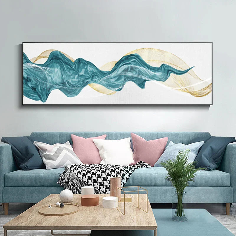 Leichte Luxus Fließende Abstrakte Band Wandkunst Fein Kunst Leinwanddrucke Weitformatbild Für Über Dem Bett Bilder Für Über Der Couch