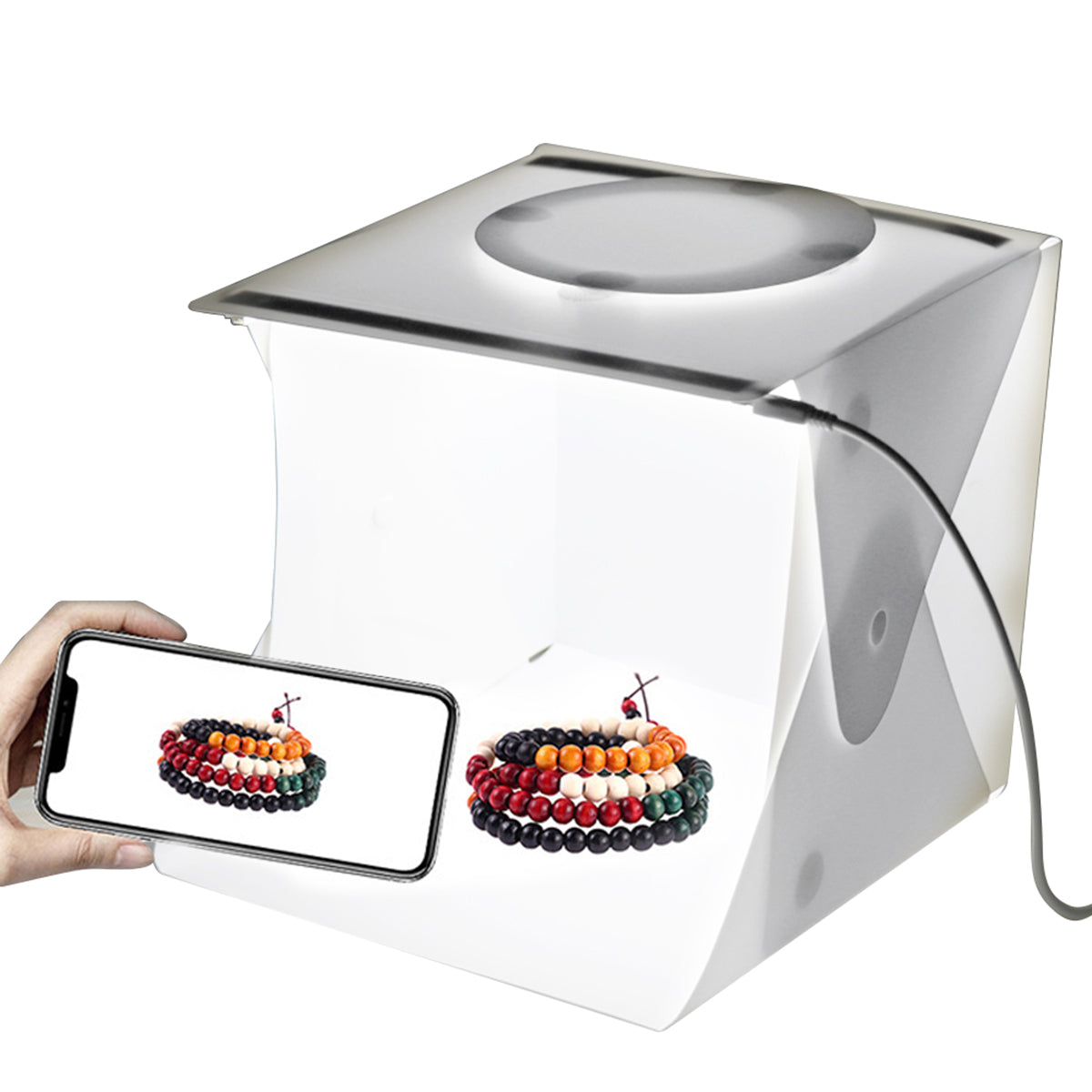 Mini Foto Studio - Faltbare Lichtbox mit LED | Karnz