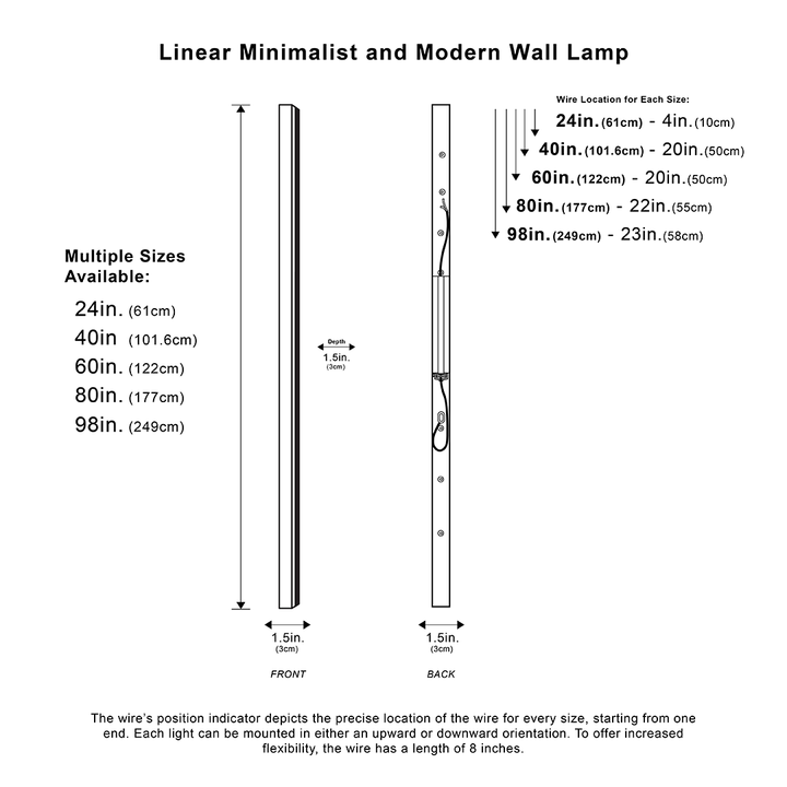 Karnz | Lineare minimalistische und moderne Wandleuchte