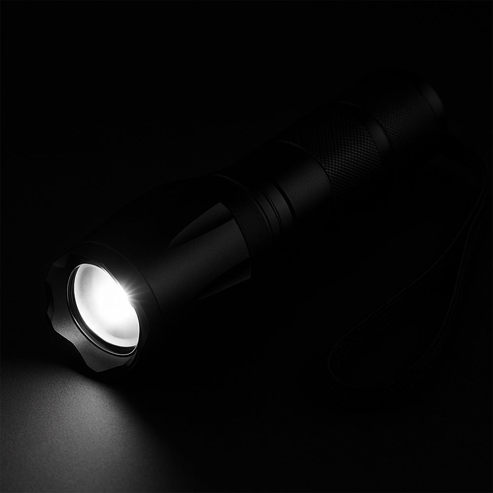 Taclight LED Zoom-Taschenlampe (wasserdicht und stoßfest) m/5 Funktionen | Karnz