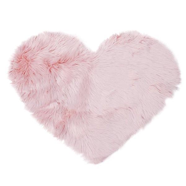 Love Herzförmiger Faux Schafpelz Teppich | Karnz