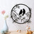 Love Birds Auf Einem Zweig Metall Wandkunst 3D Skulpturiertes Eisenhandwerk Vogel Silhouette Wanddekoration Für Wohnzimmer Esszimmer Garten Kreative Nordische Wohnkultur