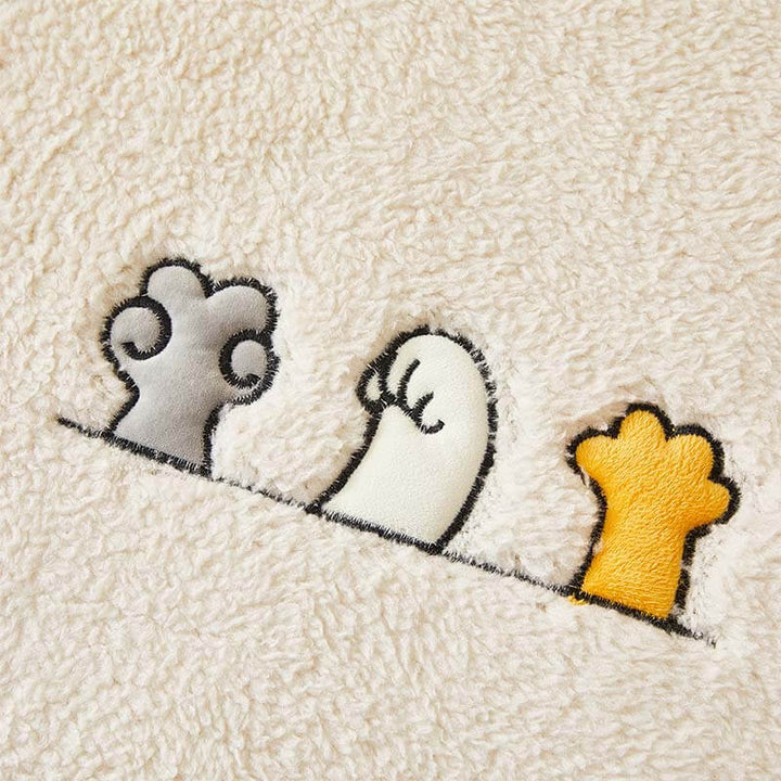 Lovelie Katzpfoten Sherpa Fleece Anti-Rutsch Sofaüberzug | Karnz