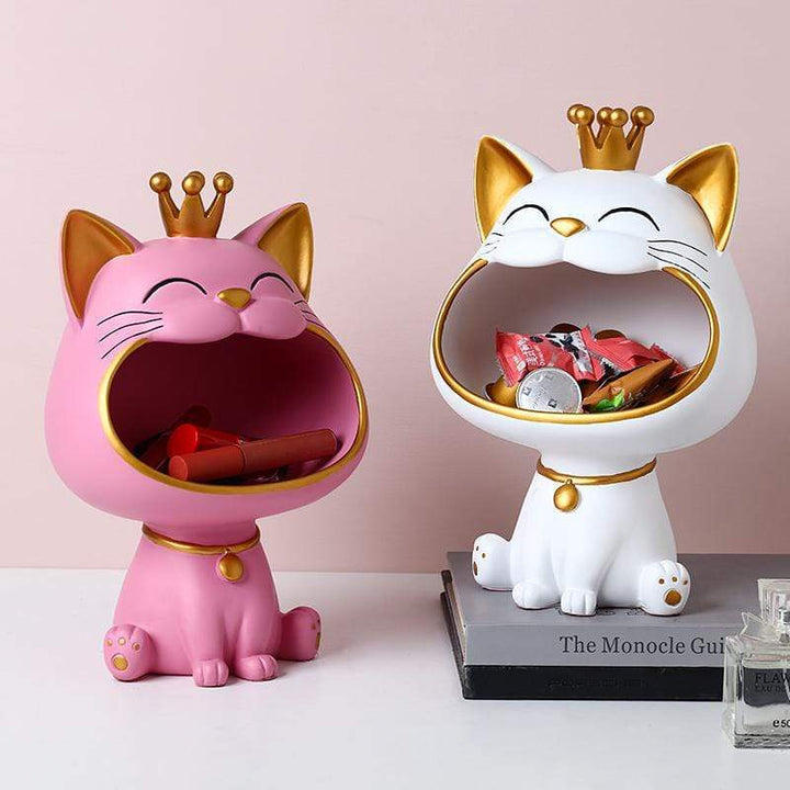 Happy Cat Aufbewahrung Skulptur Schüsselift