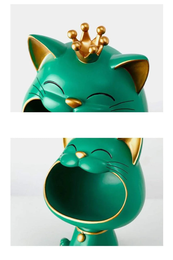 Happy Cat Aufbewahrung Skulptur Schüsselift