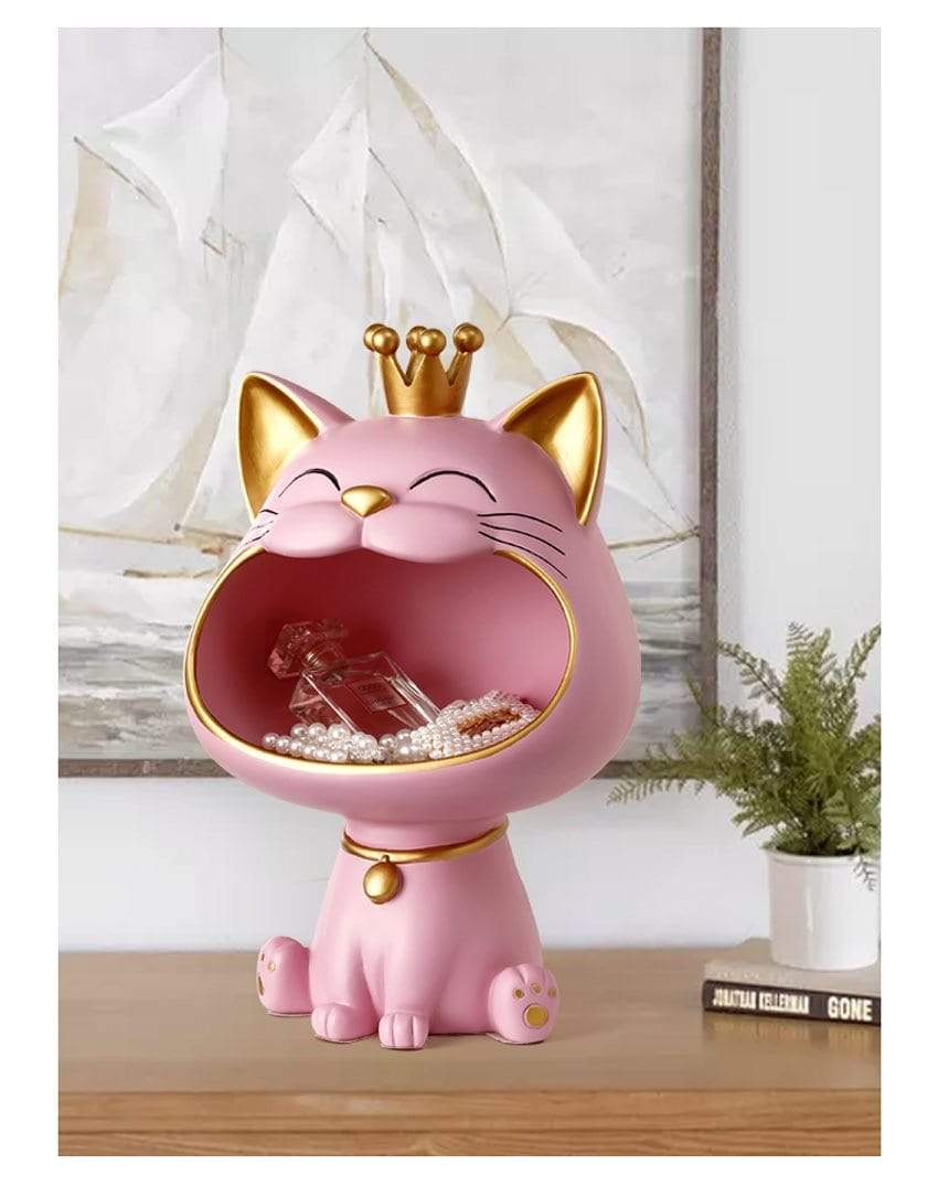 Happy Cat Aufbewahrung Skulptur Schüsselift