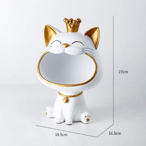 Happy Cat Aufbewahrung Skulptur Schüsselift