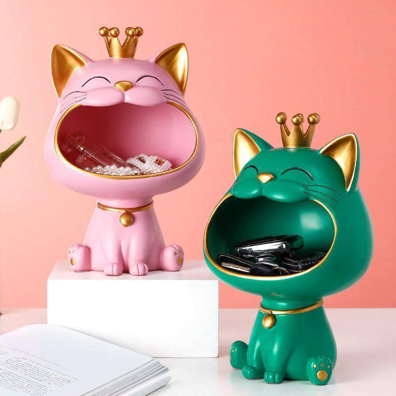 Happy Cat Aufbewahrung Skulptur Schüsselift