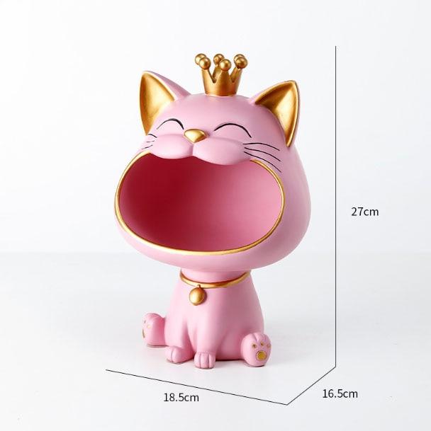 Happy Cat Aufbewahrung Skulptur Schüsselift