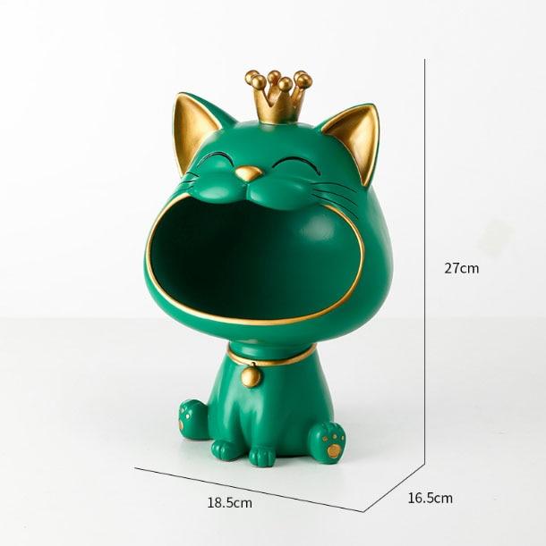 Happy Cat Aufbewahrung Skulptur Schüsselift