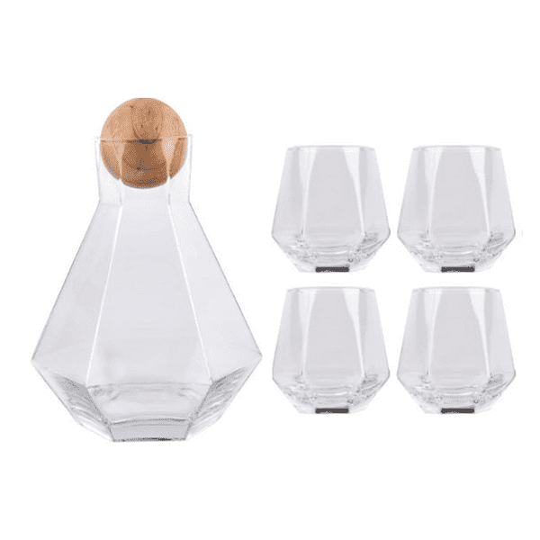 Luxus Diamantförmiger Krug und Trinkgläser Set | Karnz