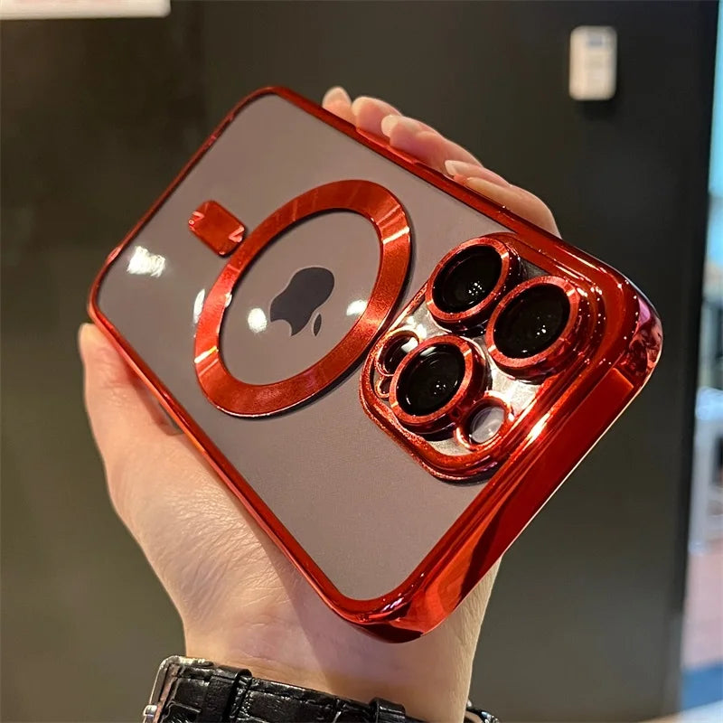 Platinierte klare weiche Magnetische Hülle für iPhone