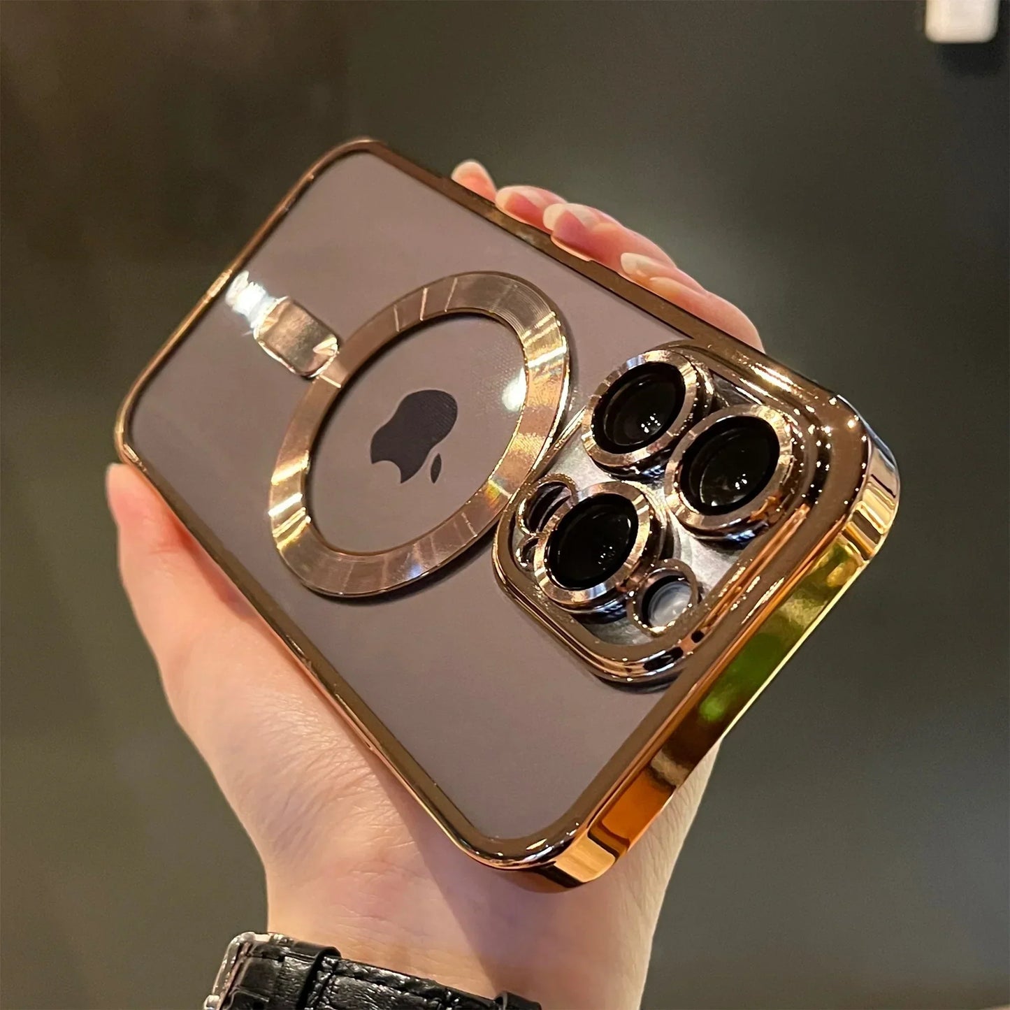 Platinierte klare weiche Magnetische Hülle für iPhone