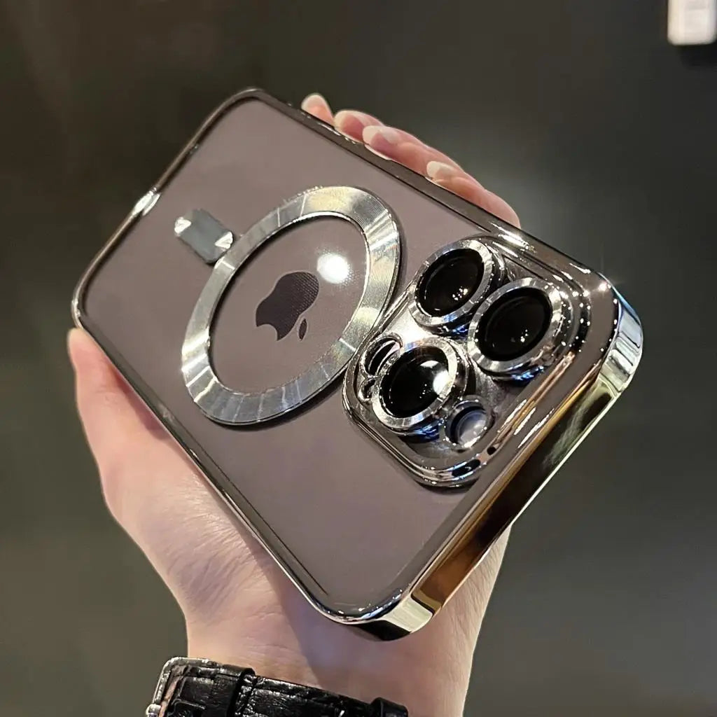 Platinierte klare weiche Magnetische Hülle für iPhone