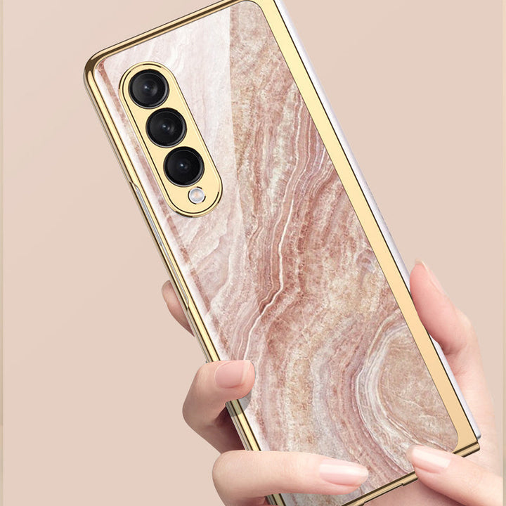 Luxuriöse Schutzhülle aus gehärtetem Glas mit hochwertiger Beschichtung für Samsung Galaxy Z Fold 3 5G