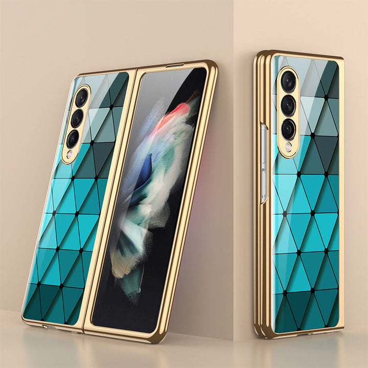 Luxuriöse Schutzhülle aus gehärtetem Glas mit hochwertiger Beschichtung für Samsung Galaxy Z Fold 3 5G