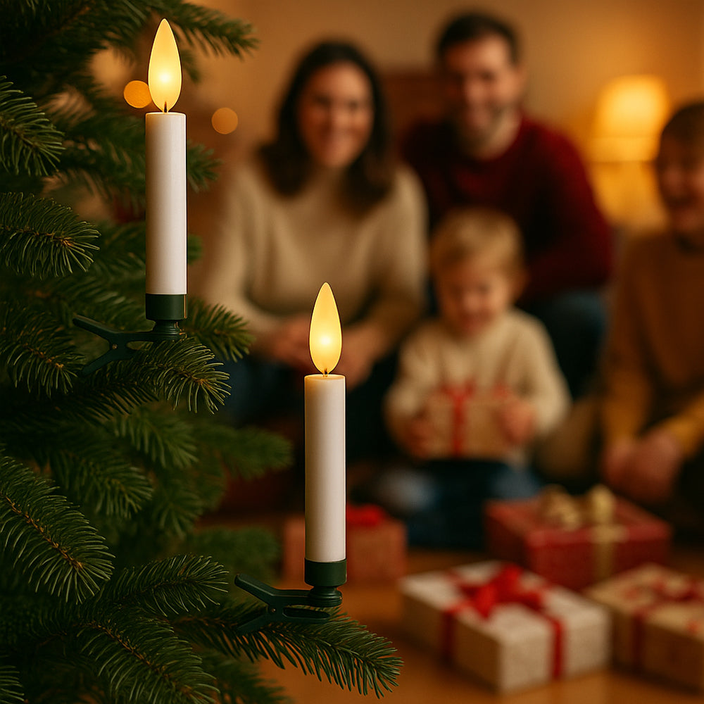 Drahtlose LED-Christbaumkerzen mit Fernbedienung – 10, 20 oder 30 Stück. | Karnz