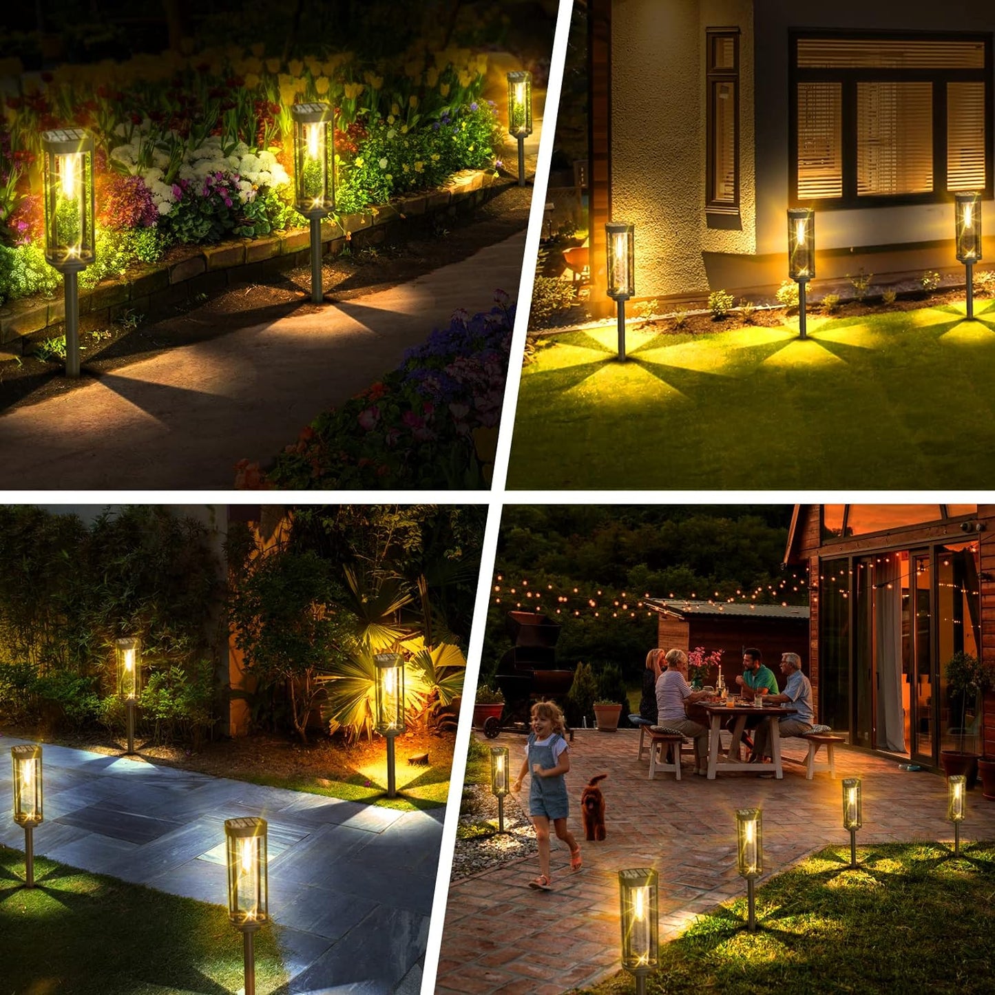 Solar-Gartenlampe mit warmem LED-Licht – Wetterfestes Aluminiumdesign | Karnz
