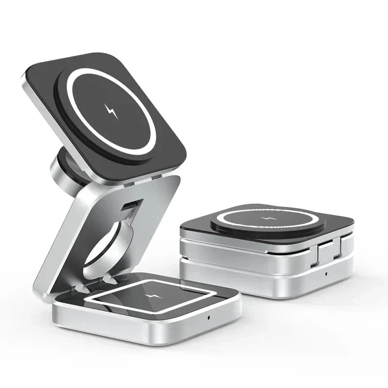 PowerFlex 3-in-1 Ladegerät - Magnetisch & Zusammenklappbar Ladegerät Karnz
