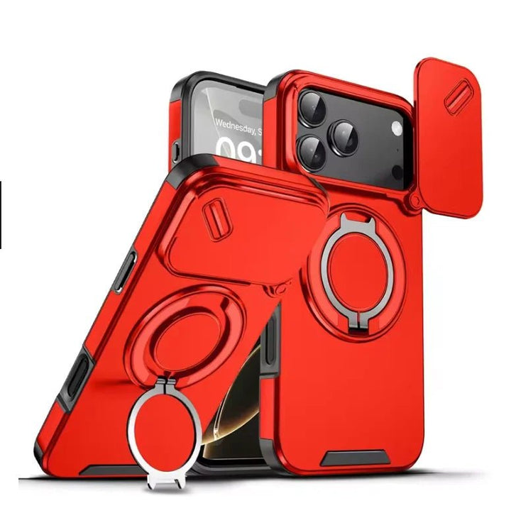 Robuste, stoßfeste Hülle mit magnetischem Ringhalter für iPhone 17