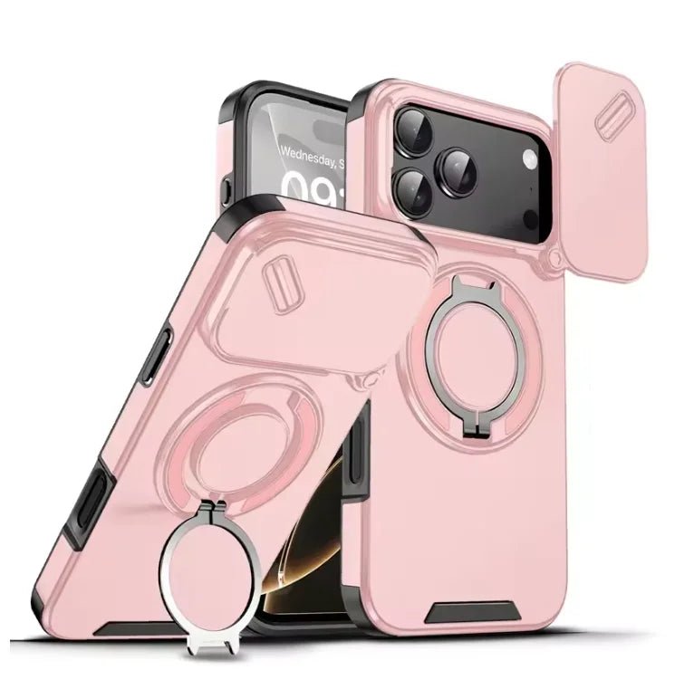 Robuste, stoßfeste Hülle mit magnetischem Ringhalter für iPhone 17