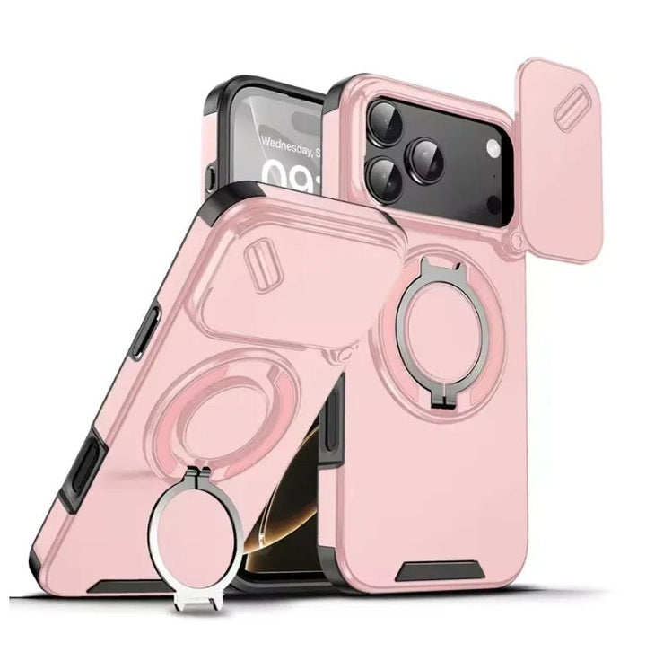 Robuste, stoßfeste Hülle mit magnetischem Ringhalter für iPhone 17