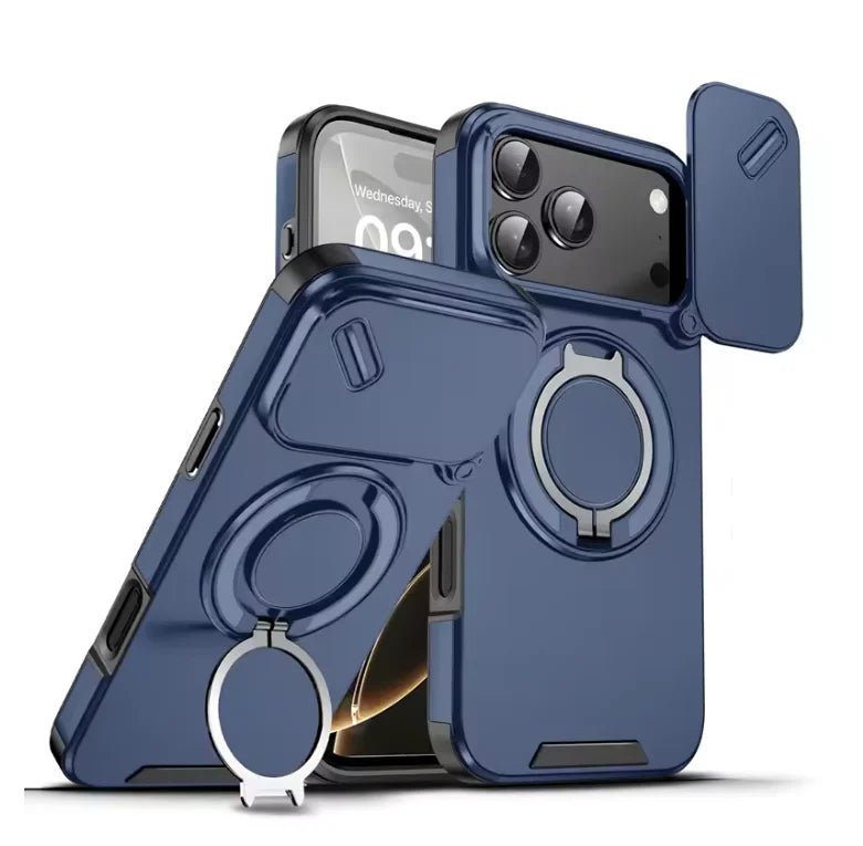 Robuste, stoßfeste Hülle mit magnetischem Ringhalter für iPhone 17