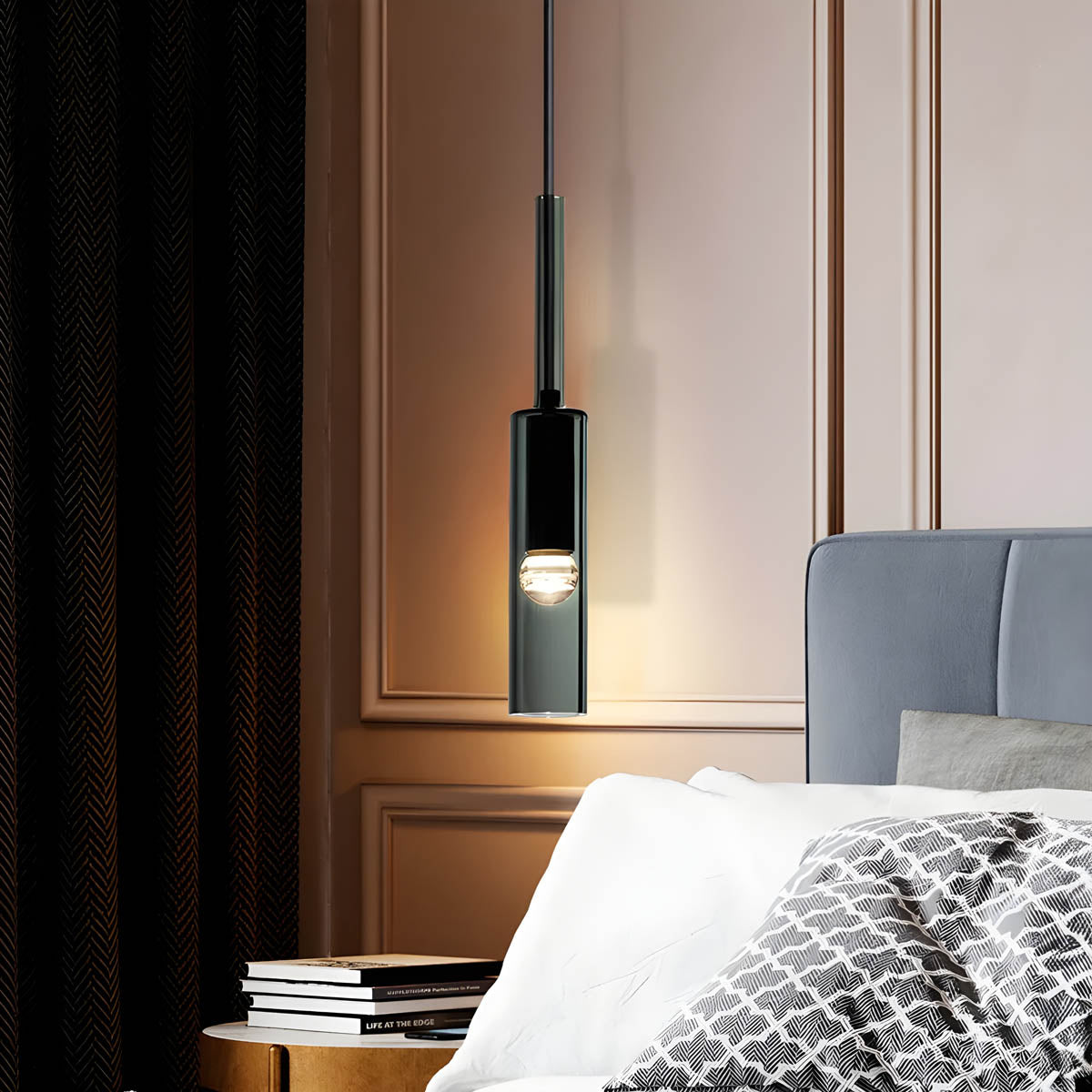 Pendelleuchte aus Rauchglas – Elegantes Design mit funkelnden Lichteffekten | Perfekt fürs Wohnzimmer