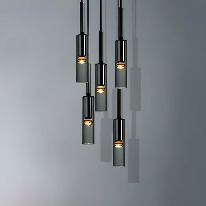 Pendantlicht aus rauchigem Glas – Elegantes Design mit funkelnden Lichteffekten | Perfekt für das Wohnzimmer | Karnz