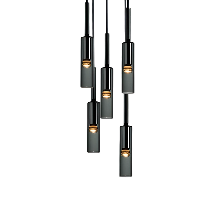 Pendantlicht aus rauchigem Glas – Elegantes Design mit funkelnden Lichteffekten | Perfekt für das Wohnzimmer | Karnz