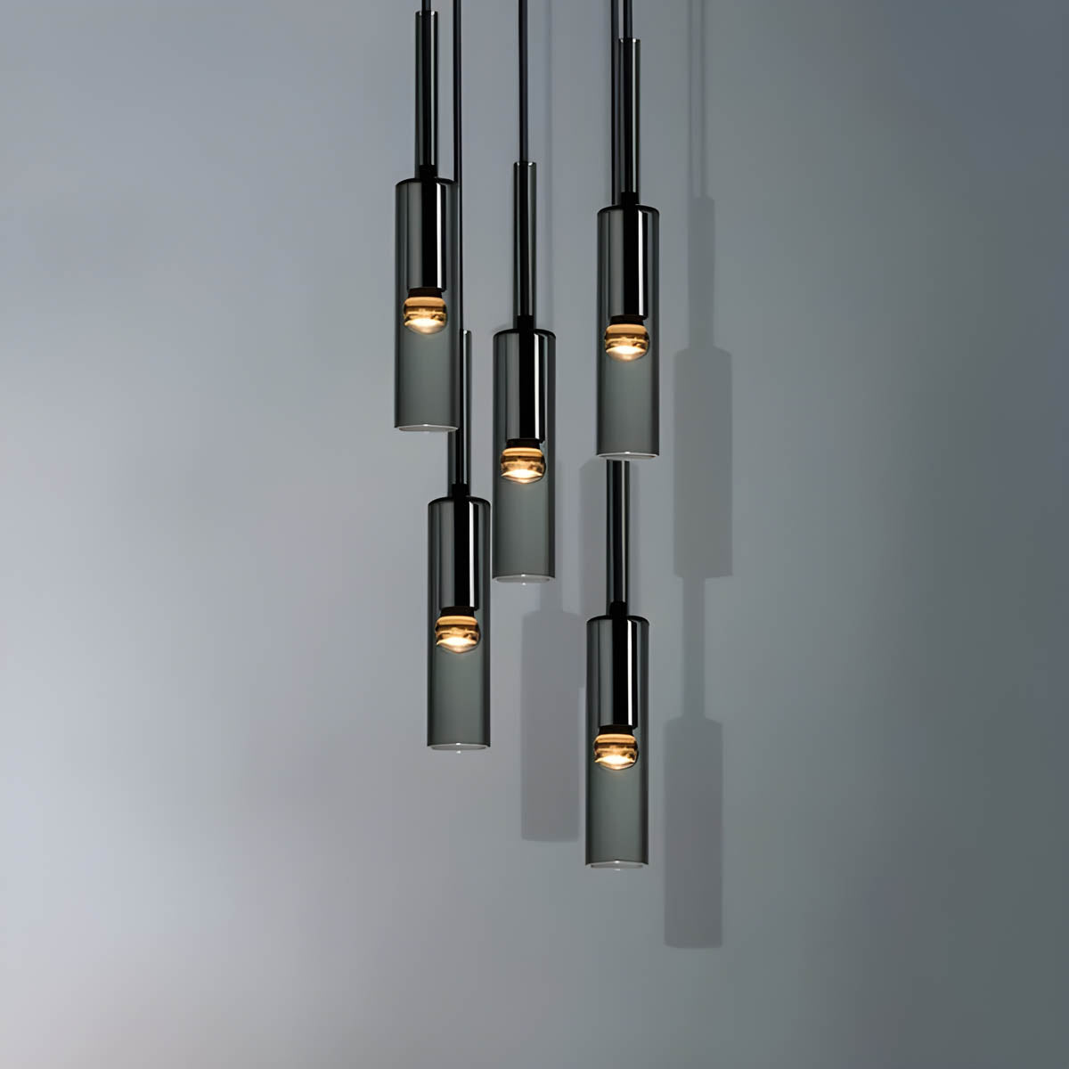 Pendelleuchte aus Rauchglas – Elegantes Design mit funkelnden Lichteffekten | Perfekt fürs Wohnzimmer