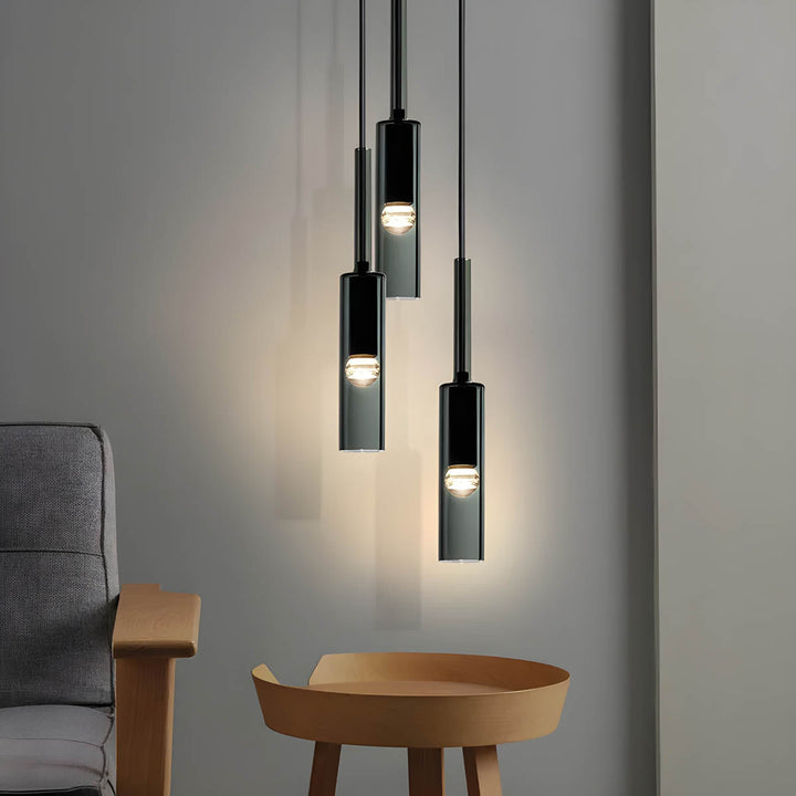 Pendantlicht aus rauchigem Glas – Elegantes Design mit funkelnden Lichteffekten | Perfekt für das Wohnzimmer | Karnz