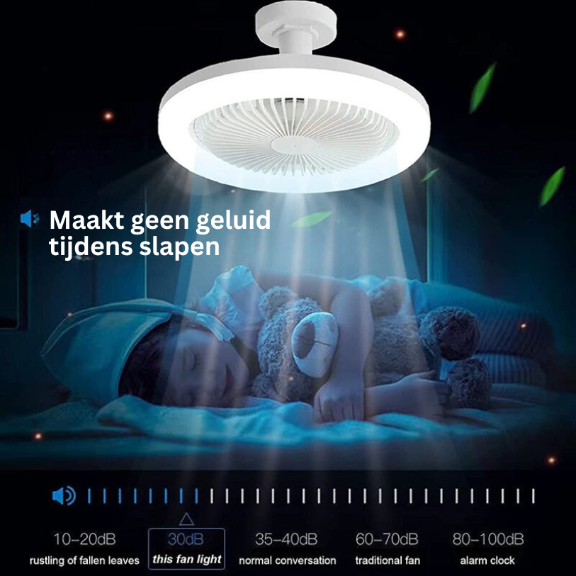Stylischer Deckenventilator - Schraubt in jede Lampenfassung | Karnz