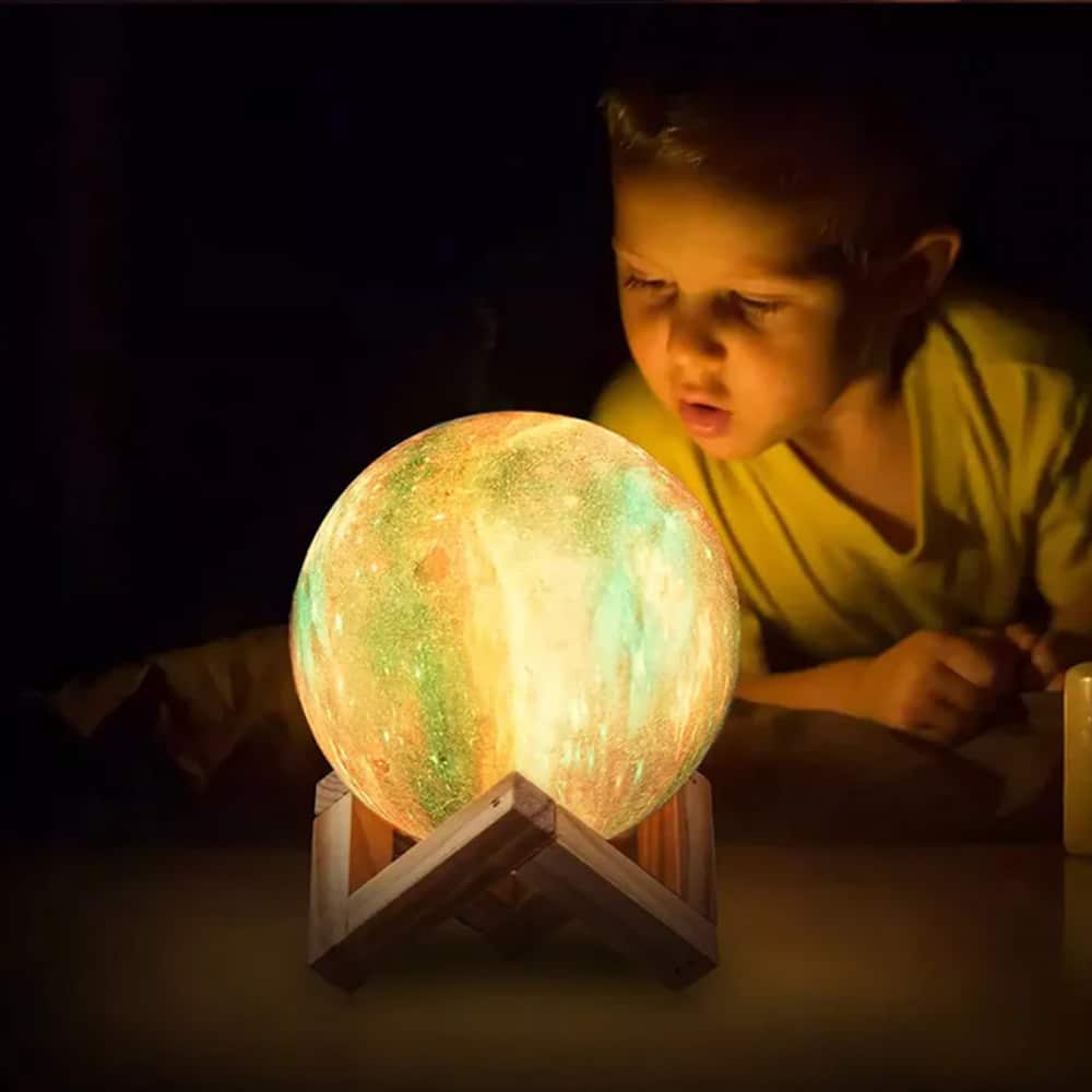 Mondlampe -16 Farben - LED - mit Touch-Funktion und Fernbedienung | Karnz