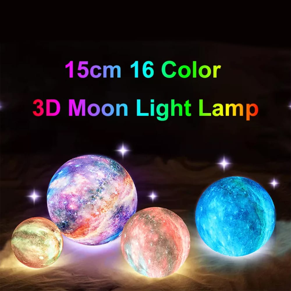 Mondlampe -16 Farben - LED - mit Touch-Funktion und Fernbedienung | Karnz