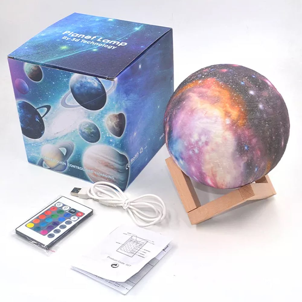 Mondlampe -16 Farben - LED - mit Touch-Funktion und Fernbedienung | Karnz
