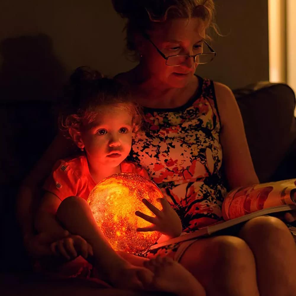 Mondlampe -16 Farben - LED - mit Touch-Funktion und Fernbedienung | Karnz