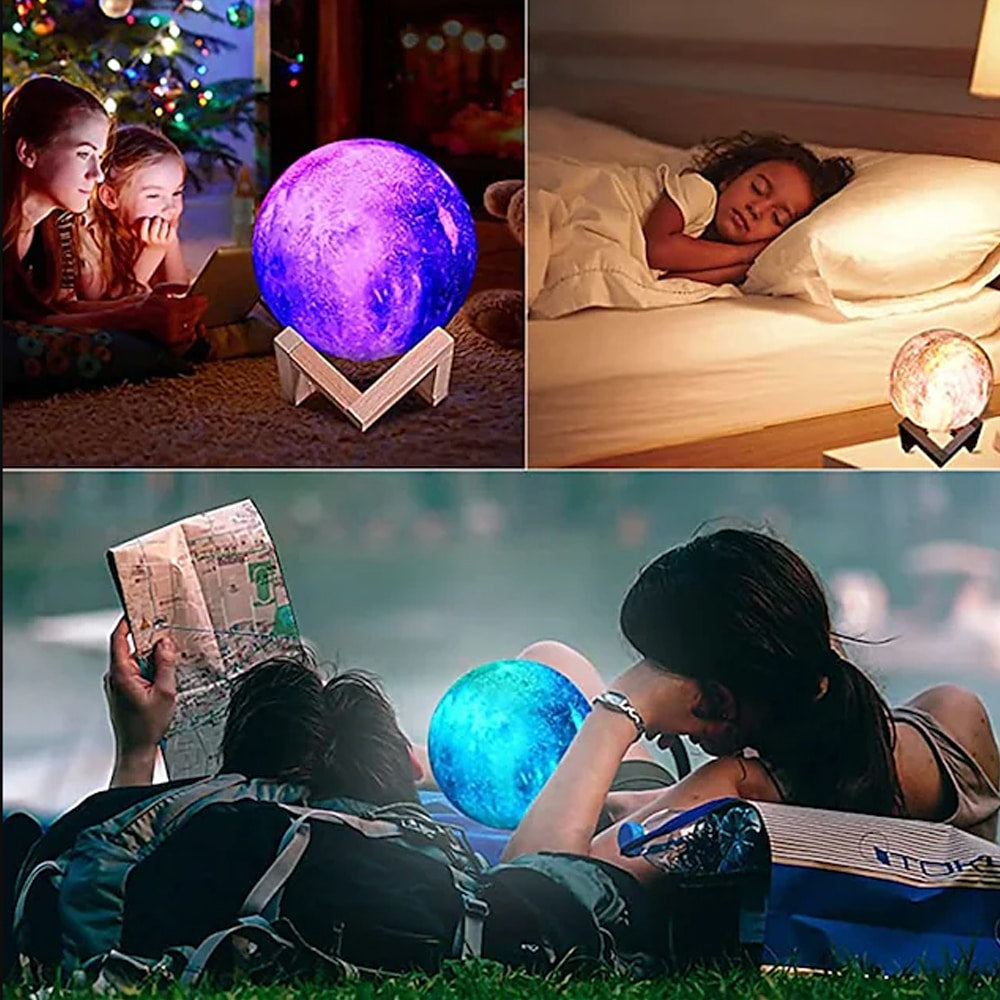 Mondlampe -16 Farben - LED - mit Touch-Funktion und Fernbedienung | Karnz