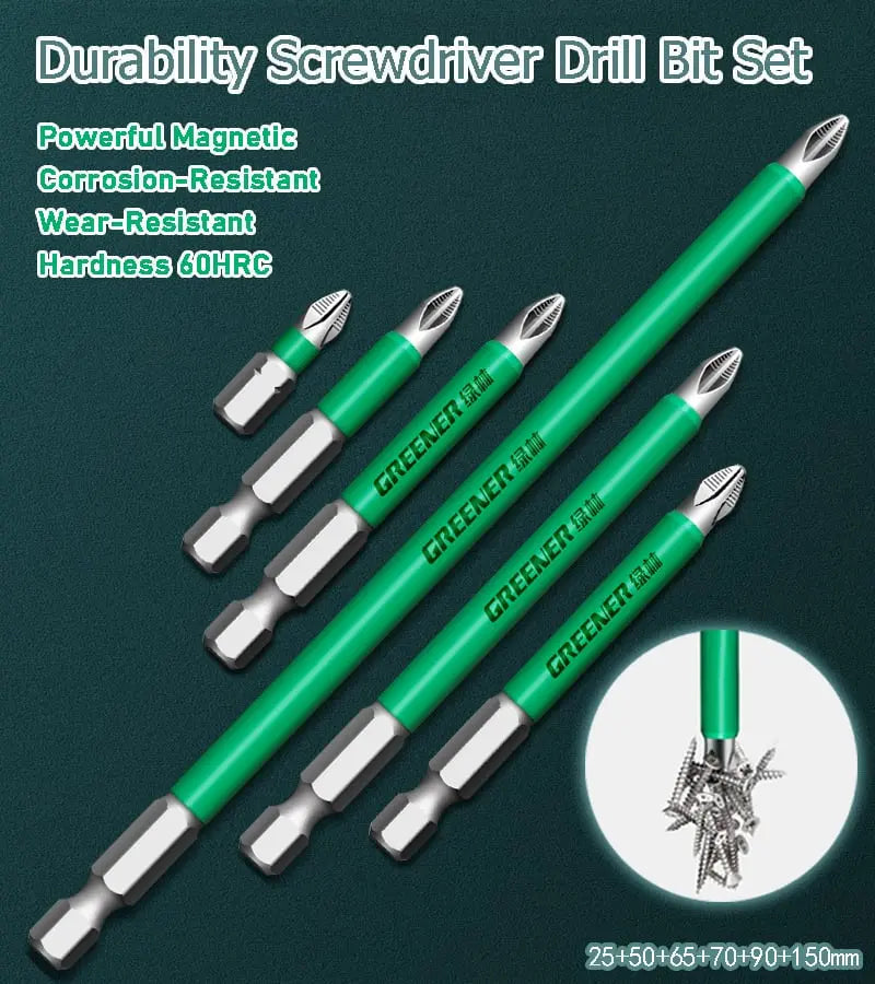 Magnetischer Schraubendreher Bohrer Satz (6 Teile)