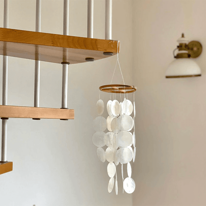 Handgefertigtes Windspiel von ShellDreams fürs Babyzimmer | Muschel-Mobile | Beruhigende Klänge