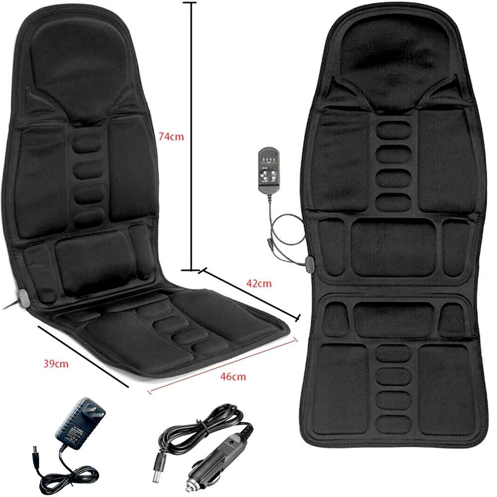 8-Mode beheizte Massage-Sitzauflage für Rücken, Nacken & Ganzkörperentspannung – Perfekt für Auto & Zuhause