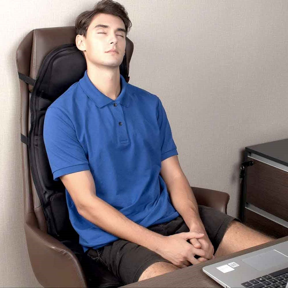 8-Mode beheizte Massage-Sitzauflage für Rücken, Nacken & Ganzkörperentspannung – Perfekt für Auto & Zuhause